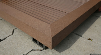 planeo WPC angle strip dark brown for decking boards - 2.2m