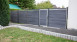 planeo Solid - garden fence design panel glass15 stone grey co-ex