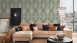 Real Flock Wallpaper Luxury wallPaper Vintage Ornaments Architects Paper Green Blue 443
