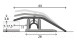 Prinz Profi-Tec MASTER adjustment profile 1000 mm stainless steel matt