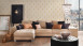 Textile wallpaper Luxury wallPaper Ornaments Architects Paper Beige Metallic 0 462