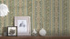 Vinyl wallpaper green baroque country house retro stripes Hermitage 10 474