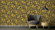 vinyl wallcovering stone wallpaper orange modern classic stones Versace 3 252