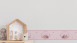 Non-woven wallpaper border pink modern children flowers & nature children Little Stars 671