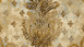 Vinyl wallpaper brown vintage country house baroque ornaments flowers & nature boho love 561