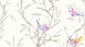 Vinyl wallpaper purple modern flowers & nature Colibri 232