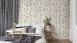 Vinyl wallpaper grey modern country house flowers & nature flavour 873