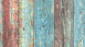 Vinyl wallpaper design panel blue modern country house wood flowers & nature pop.up panel 3D 511