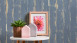 vinyl wallcovering textured wallpaper blue modern country house wood flowers & nature Il Decoro 563