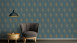 Absolutely Chic Architects Paper Retro Peacock Feathers Blue Yellow Metallic 712 Vinyl Wallpaper
