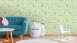 non-woven wallpaper green modern kids flowers & nature Boys & Girls 6 852