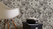 Vinyl wallpaper Greenery A.S. Création country style hibiscus plants grey white black 163
