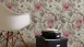 Vinyl wallpaper Greenery A.S. Création country style hibiscus plants green pink grey 164