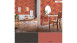 Vinyl wallpaper orange Modern Flowers & Nature New Walls 065