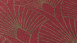 Vinyl wallpaper red modern flowers & nature stripes New Walls 274