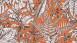 Vinyl wallpaper orange vintage flowers & nature pictures Daniel Hechter 6 204