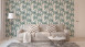 vinyl wallpaper blue modern style pictures flowers & nature geo nordic 301