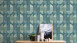 Vinyl wallpaper blue modern retro pictures flowers & nature Geo Nordic 313