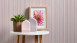 Vinyl wallpaper Attractive Flowers & Nature Vintage Pink 171