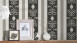 Vinyl wallpaper grey classic country house ornaments stripes Concerto 3 334