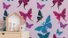 Boys & Girls 6 A.S. Création children's wallpaper butterflies blue black purple 342