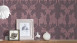 Textile thread wallpaper purple vintage flowers & nature Tessuto 285