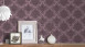Textile thread wallpaper purple vintage flowers & nature Tessuto 295