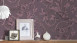 Textile thread wallpaper purple vintage flowers & nature Tessuto 335