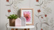 Vinyl wallpaper cream retro classic flowers & nature style guide natural 2021 741