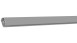 planeo Solid - end profile silver grey 180cm