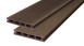 planeo ECO-Line WPC decking board hollow chamber dark brown 4m - smooth/grooved
