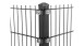 Corner post type P anthracite for double bar fence