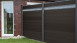 planeo Solid - garden fence design panel Alu15 walnut co-ex
