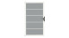 planeo Ambiente - glass privacy gate DIN right block stripes with anthracite aluminium frame 100 x 180 cm