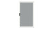 planeo Ambiente - glass privacy gate DIN left satin with aluminium frame 100 x 180 cm