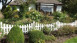 planeo Basic - front garden fence 180 x 63 / 51 cm - bottom arch white