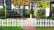 planeo Basic - front garden fence 180 x 63 / 74 cm - top arch white