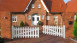 planeo Basic front garden gate 2-leaf DIN-right 300 x 90 straight course White