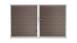 planeo Solid - universal door 2-leaf walnut co-extruded with aluminium frame