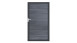 planeo Solid Grande - standard door stone grey co-ex with anthracite aluminium frame