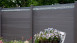 planeo Solid - garden fence design panel Alu15 stone grey co-ex