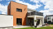 planeo Fassado - WPC rhombus strip façade cladding amber brown