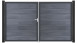 planeo Gardence Grande BPC door - DIN left 2-leaf stone grey co-ex with anthracite aluminium frame