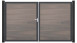 planeo Gardence Grande BPC door - DIN left 2-leaf Bi-Color co-ex with anthracite aluminium frame