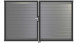 planeo Gardence aluminium door - DIN left 2-leaf silver grey with anthracite aluminium frame