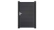 planeo Basic - PVC plug-in fence universal gate anthracite grey with aluminium frame in anthracite | DB703 100 x 180 cm