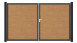 planeo Gardence PVC door - DIN right 2-leaf natural aspen oak with anthracite aluminium frame