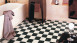 Gerflor PVC floor - CLEVER/FOCUS DAMIER BLACK & WHITE - 0115