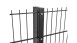 Privacy post type WSP anthracite for double bar fence