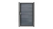 planeo Viento - universal door stone grey co-extruded with aluminium frame in anthracite | DB703